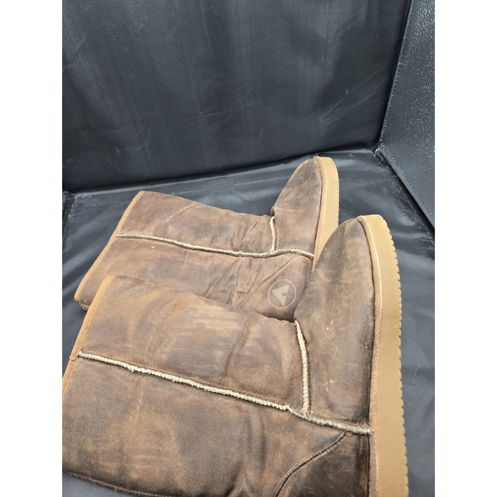 Airwalk Women's Brown Suede Boots, Size‎ USA 7.5, Faux Fur, Lined